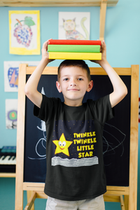 Twinkle Twinkle Little Star Poem Half Sleeves T-Shirt for Boy-KidsFashionVilla
