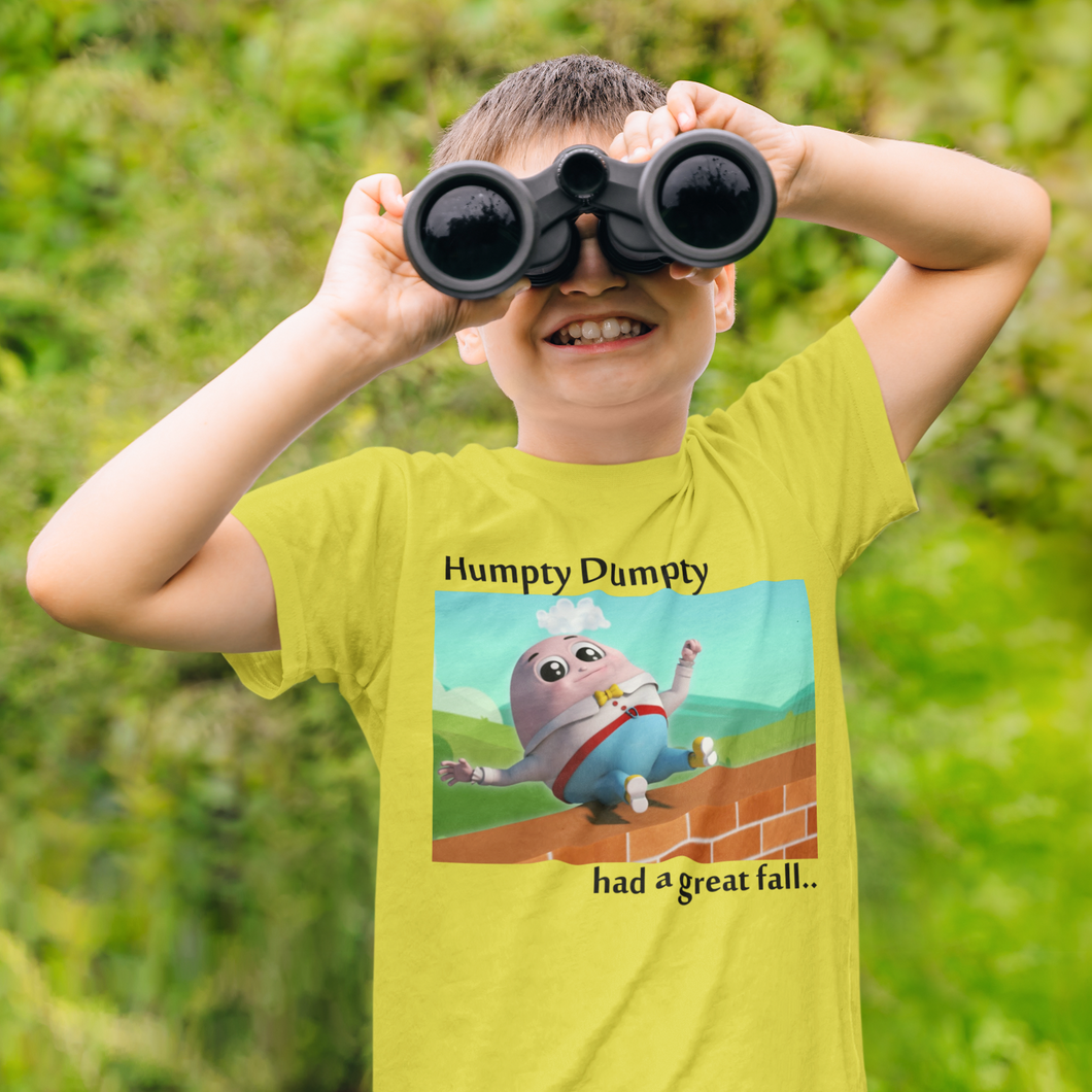 Humpty Dumpty Poem Half Sleeves T-Shirt for Boy-KidsFashionVilla