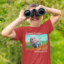 Load image into Gallery viewer, Humpty Dumpty Poem Half Sleeves T-Shirt for Boy-KidsFashionVilla
