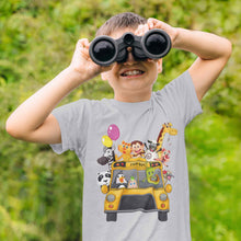 Load image into Gallery viewer, Zoo Bus Cartoon Half Sleeves T-Shirt for Boy-KidsFashionVilla
