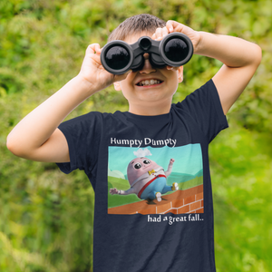 Humpty Dumpty Poem Half Sleeves T-Shirt for Boy-KidsFashionVilla