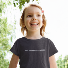 Load image into Gallery viewer, I Want Ticket Minimals Half Sleeves T-Shirt For Girls -KidsFashionVilla
