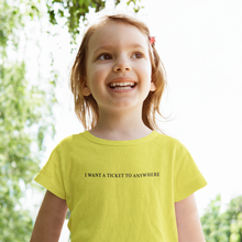Load image into Gallery viewer, I Want Ticket Minimals Half Sleeves T-Shirt For Girls -KidsFashionVilla
