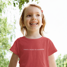 Load image into Gallery viewer, I Want Ticket Minimals Half Sleeves T-Shirt For Girls -KidsFashionVilla
