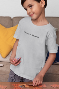 Mentally On The beach Minimals Half Sleeves T-Shirt for Boy-KidsFashionVilla