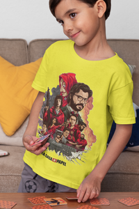 La Casa De Papel Money Heist Half Sleeves T-Shirt for Boy-KidsFashionVilla