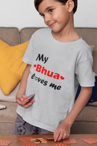 Bhua Loves Me Half Sleeves T-Shirt for Boy-KidsFashionVilla