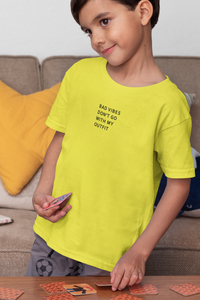 Bad Vibes Minimals Half Sleeves T-Shirt for Boy-KidsFashionVilla