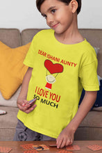 Load image into Gallery viewer, Custom Name I love My Aunty So Much Half Sleeves T-Shirt for Boy-KidsFashionVilla
