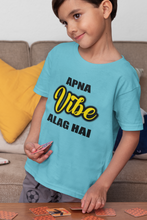 Load image into Gallery viewer, Apna Vibe Alag Hai Half Sleeves T-Shirt for Boy-KidsFashionVilla
