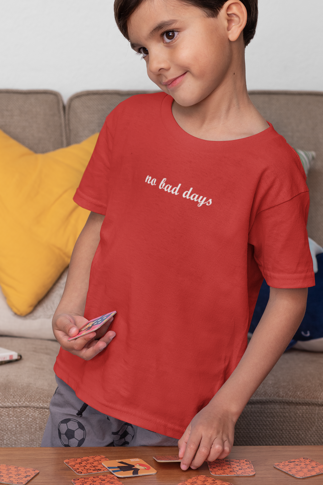 No Bad Days Minimals Half Sleeves T-Shirt for Boy-KidsFashionVilla