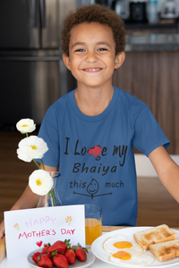 I Love My Bhaiya Half Sleeves T-Shirt for Boy-KidsFashionVilla