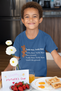 Teddy Bear Teddy Bear Poem Half Sleeves T-Shirt for Boy-KidsFashionVilla