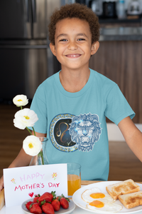 Leo Zodiac Sign Half Sleeves T-Shirt for Boy-KidsFashionVilla