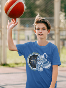 Aquarius Zodiac Sign Half Sleeves T-Shirt for Boy-KidsFashionVilla