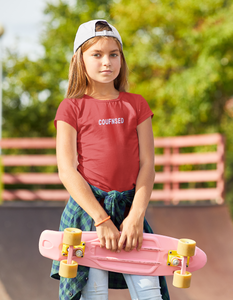 Counfuse Minimals Half Sleeves T-Shirt For Girls -KidsFashionVilla