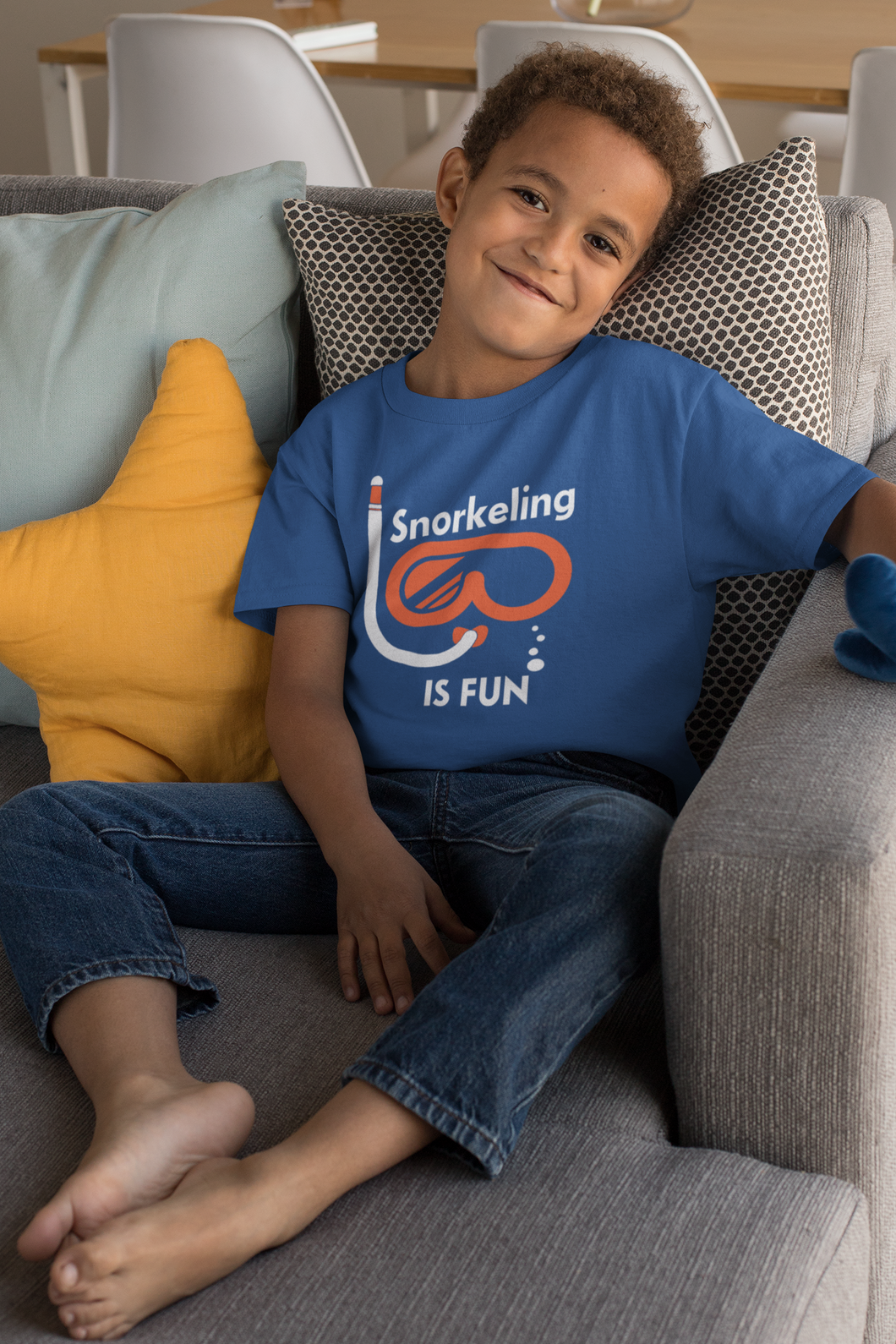 Snorkeling Is Fun Half Sleeves T-Shirt for Boy-KidsFashionVilla