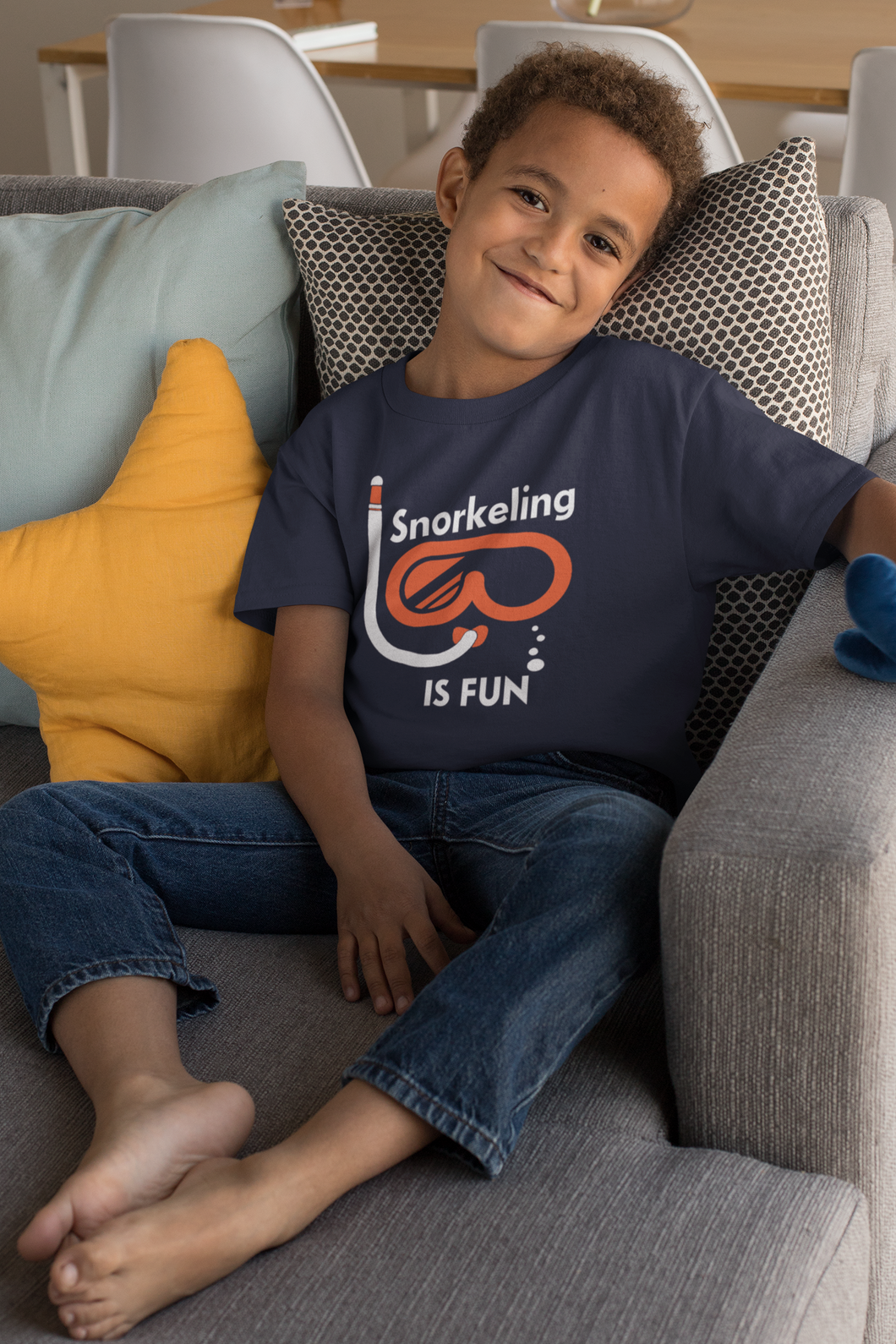 Snorkeling Is Fun Half Sleeves T-Shirt for Boy-KidsFashionVilla