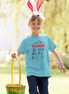Trekking Half Sleeves T-Shirt for Boy-KidsFashionVilla