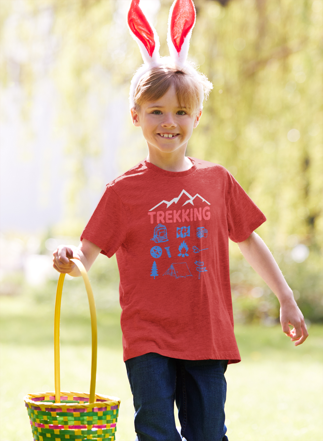 Trekking Half Sleeves T-Shirt for Boy-KidsFashionVilla