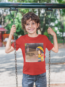 Barish Aayi Cham Cham Poem Half Sleeves T-Shirt for Boy-KidsFashionVilla