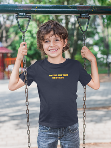 Having The Time Of My Life Minimals Half Sleeves T-Shirt for Boy-KidsFashionVilla