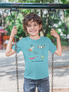 Spaceships Half Sleeves T-Shirt for Boy-KidsFashionVilla