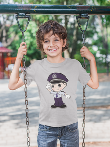 Future Police Half Sleeves T-Shirt for Boy-KidsFashionVilla