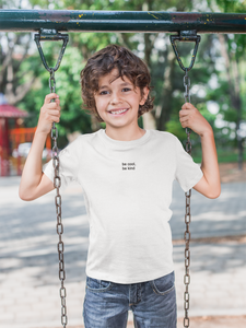 Be Cool Be Kind Minimals Half Sleeves T-Shirt for Boy-KidsFashionVilla