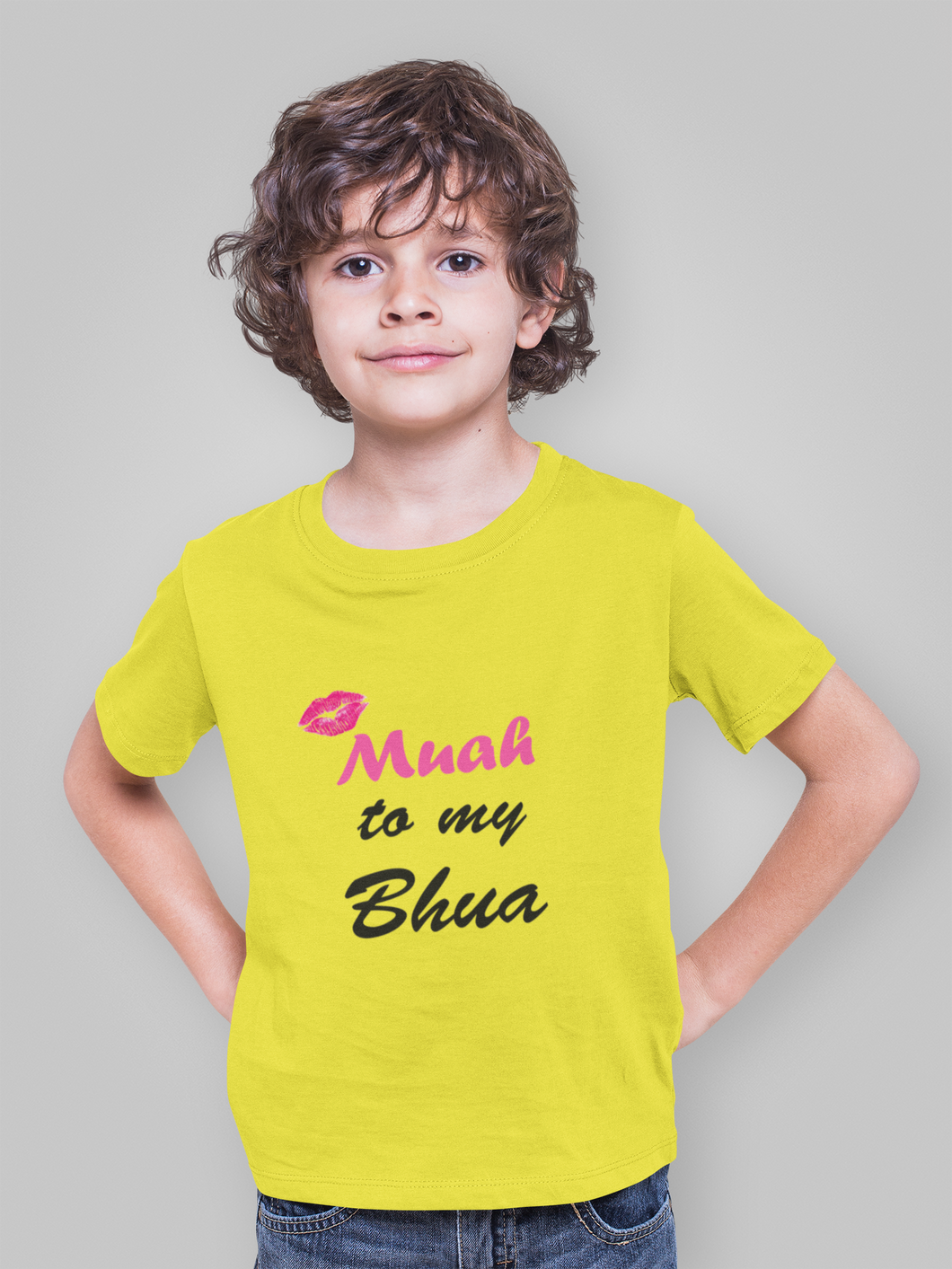 Muah To My Bhua Half Sleeves T-Shirt for Boy-KidsFashionVilla