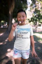 Load image into Gallery viewer, Moo Moo Brown Cow Poem Half Sleeves T-Shirt For Girls -KidsFashionVilla
