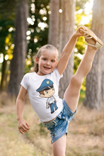 Load image into Gallery viewer, Future Police Half Sleeves T-Shirt For Girls -KidsFashionVilla
