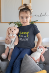 Sassy Like My Masi Half Sleeves T-Shirt For Girls -KidsFashionVilla