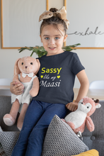 Load image into Gallery viewer, Sassy Like My Masi Half Sleeves T-Shirt For Girls -KidsFashionVilla
