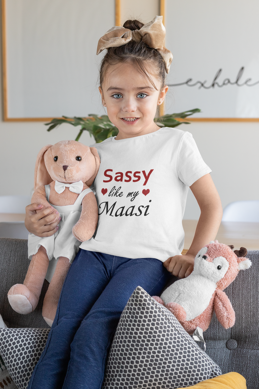 Sassy Like My Masi Half Sleeves T-Shirt For Girls -KidsFashionVilla
