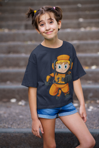 Future Astronaut Half Sleeves T-Shirt For Girls -KidsFashionVilla