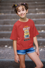 Load image into Gallery viewer, Cartoon Quotes Half Sleeves T-Shirt For Girls -KidsFashionVilla
