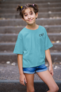 Ronaldo Cr7 Half Sleeves T-Shirt For Girls -KidsFashionVilla