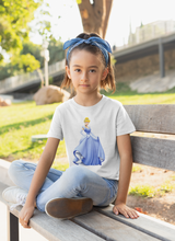 Load image into Gallery viewer, Cute Princess Half Sleeves T-Shirt For Girls -KidsFashionVilla
