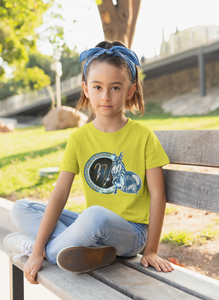 Capricon Zodiac Sign Half Sleeves T-Shirt For Girls -KidsFashionVilla