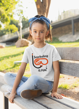 Load image into Gallery viewer, Snorkeling Is Fun Half Sleeves T-Shirt For Girls -KidsFashionVilla
