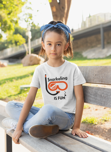 Snorkeling Is Fun Half Sleeves T-Shirt For Girls -KidsFashionVilla