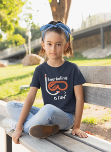 Snorkeling Is Fun Half Sleeves T-Shirt For Girls -KidsFashionVilla