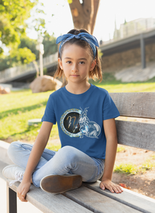 Capricon Zodiac Sign Half Sleeves T-Shirt For Girls -KidsFashionVilla