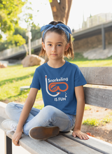 Load image into Gallery viewer, Snorkeling Is Fun Half Sleeves T-Shirt For Girls -KidsFashionVilla
