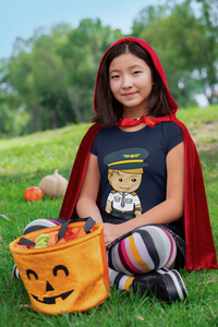 Future Pilot Half Sleeves T-Shirt For Girls -KidsFashionVilla