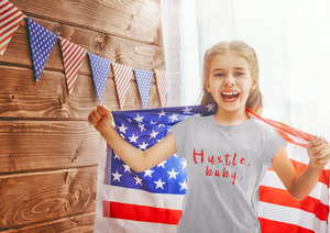 Hustle Baby Half Sleeves T-Shirt For Girls -KidsFashionVilla