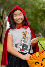 Load image into Gallery viewer, Cute Cartoon Half Sleeves T-Shirt For Girls -KidsFashionVilla
