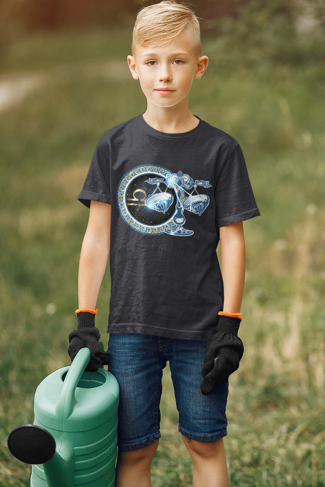 Libra Zodiac Sign Half Sleeves T-Shirt for Boy-KidsFashionVilla