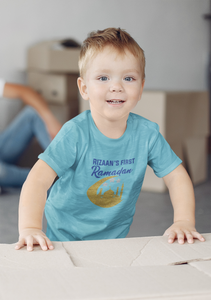 Custom Name First Ramadan Eid Half Sleeves T-Shirt for Boy-KidsFashionVilla